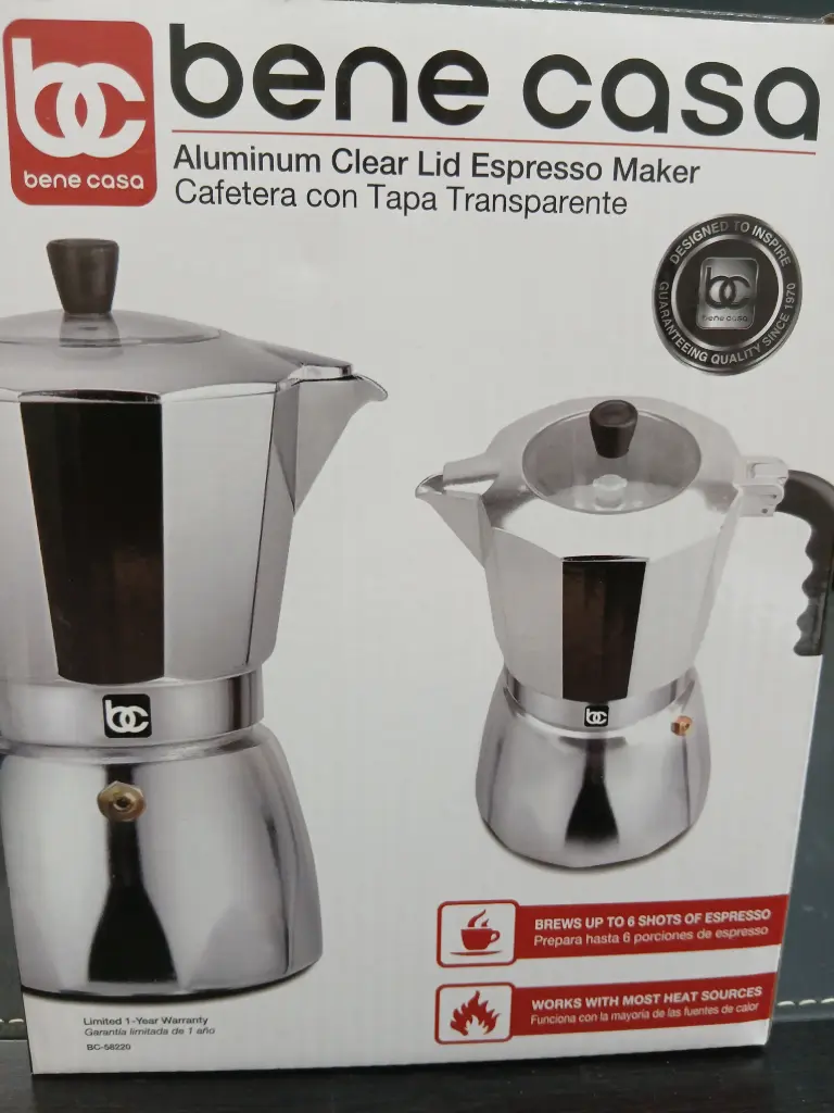 CAFETERA CON TAPA TRASPARENTE BENE CASA 