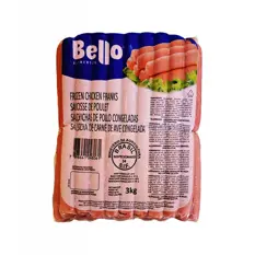 Salchichas de pollo congeladas Bello (3 kg / 6.6 lb)