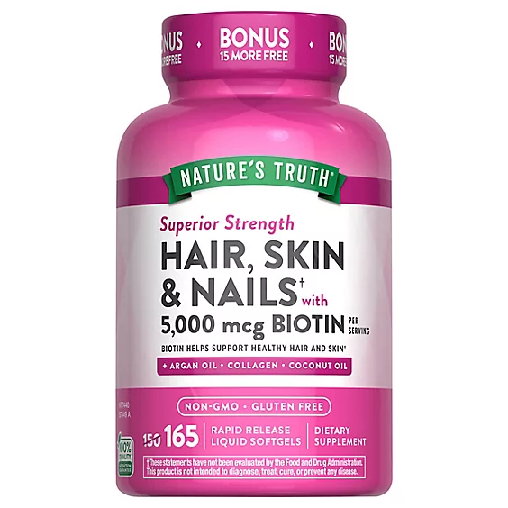BIOTIN 5000MCM HAIR SKIN NAILS 